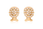 A PAIR OF DIAMOND 'CLUSTER' CLIP-ON EARRINGS