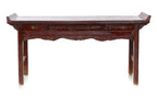 A CHINESE RED LACQUER ALTAR TABLE