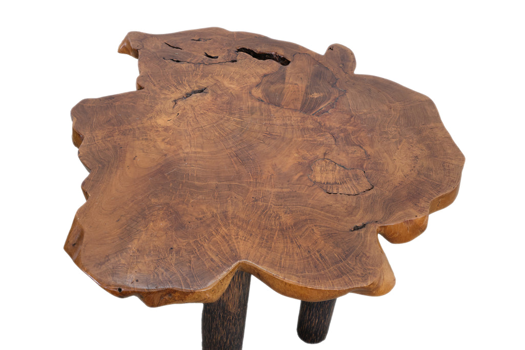 A RAW EDGE SIDE TABLE