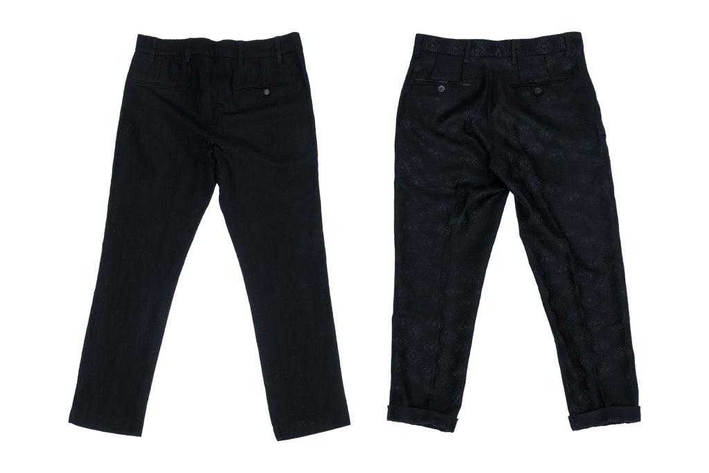 ANN DEMEULEMEESTER - TWO BLACK TROUSERS