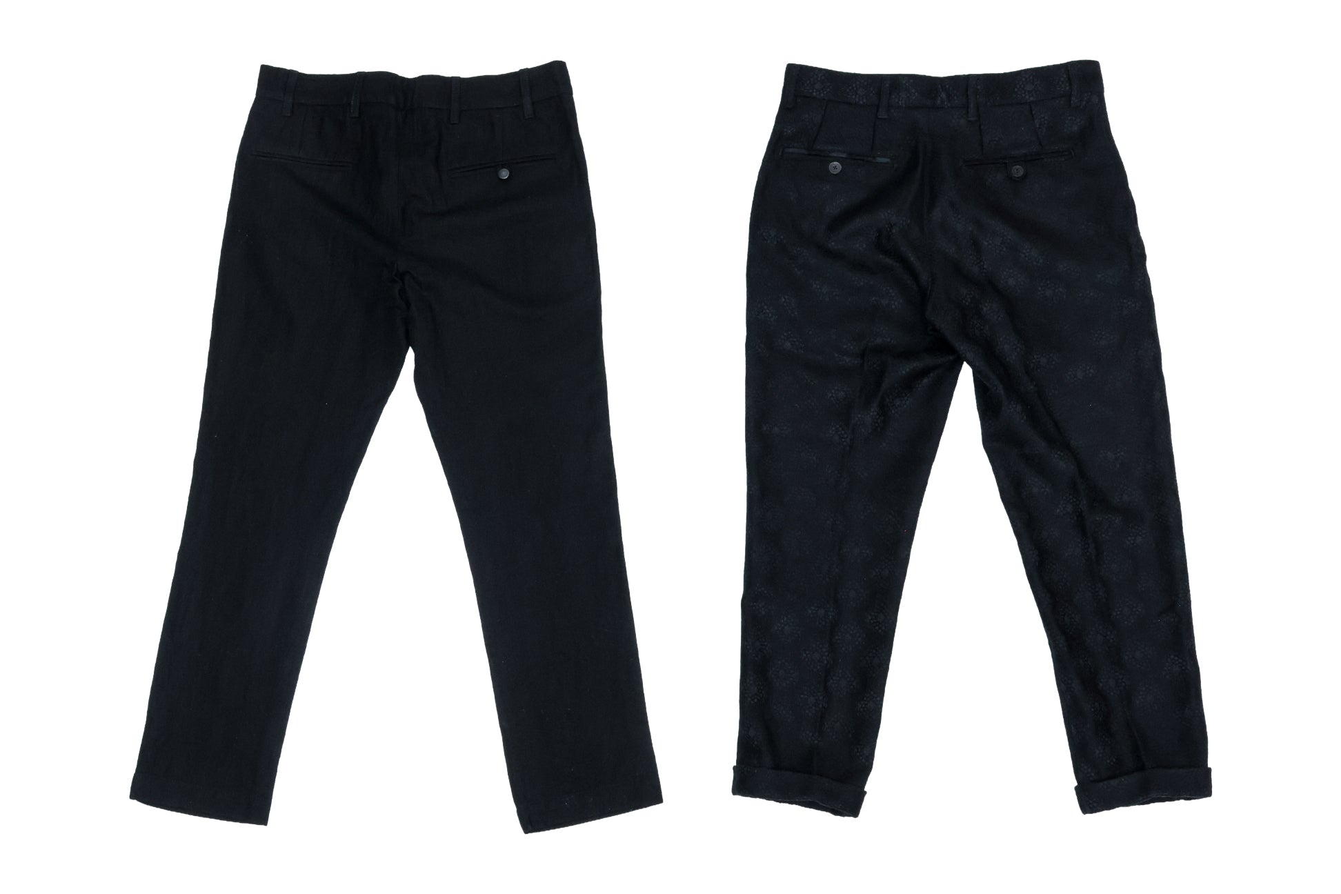 ANN DEMEULEMEESTER - TWO BLACK TROUSERS