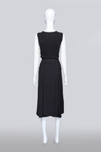 MARTIN MARGIELA - A BLACK BUCKLE TANK AND SKIRT SET
