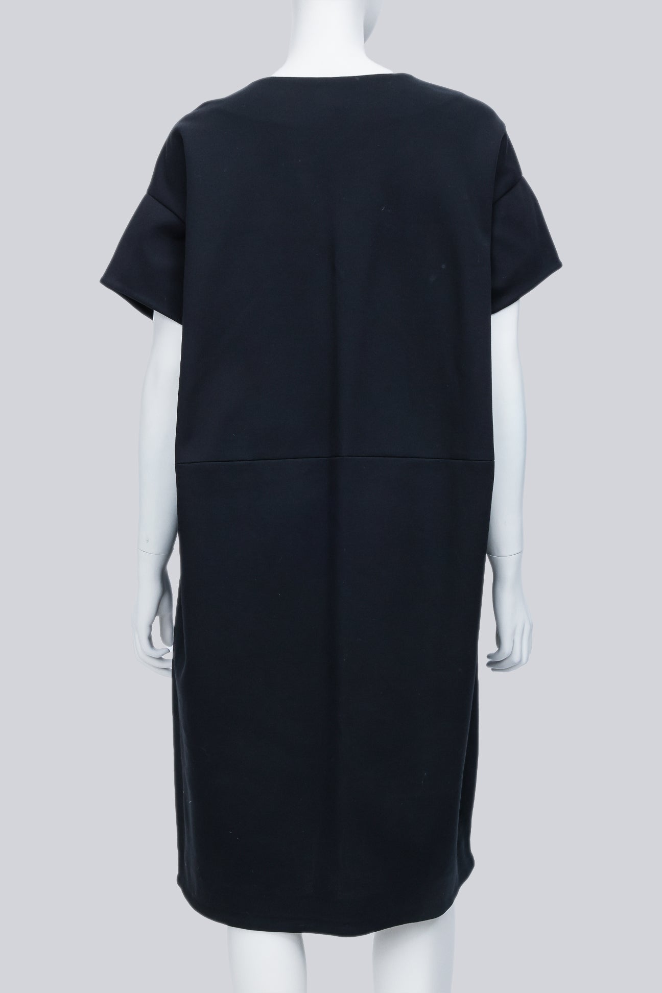 JIL SANDER - A BLACK T-SHIRT DRESS