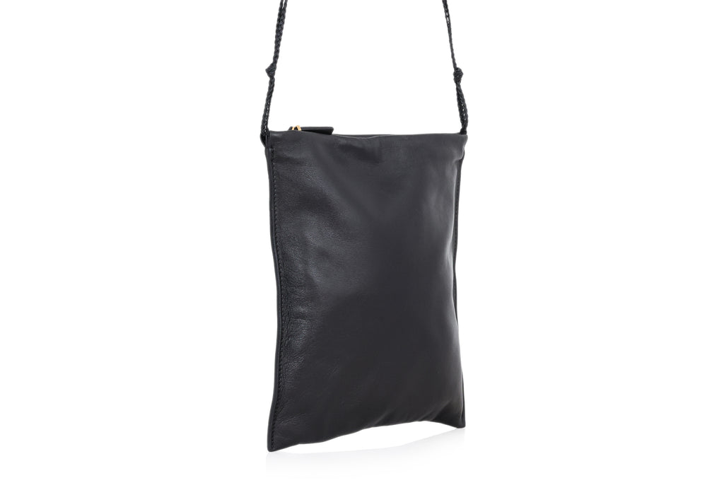 THE ROW - A BLACK NAPPA LEATHER MEDICINE POUCH