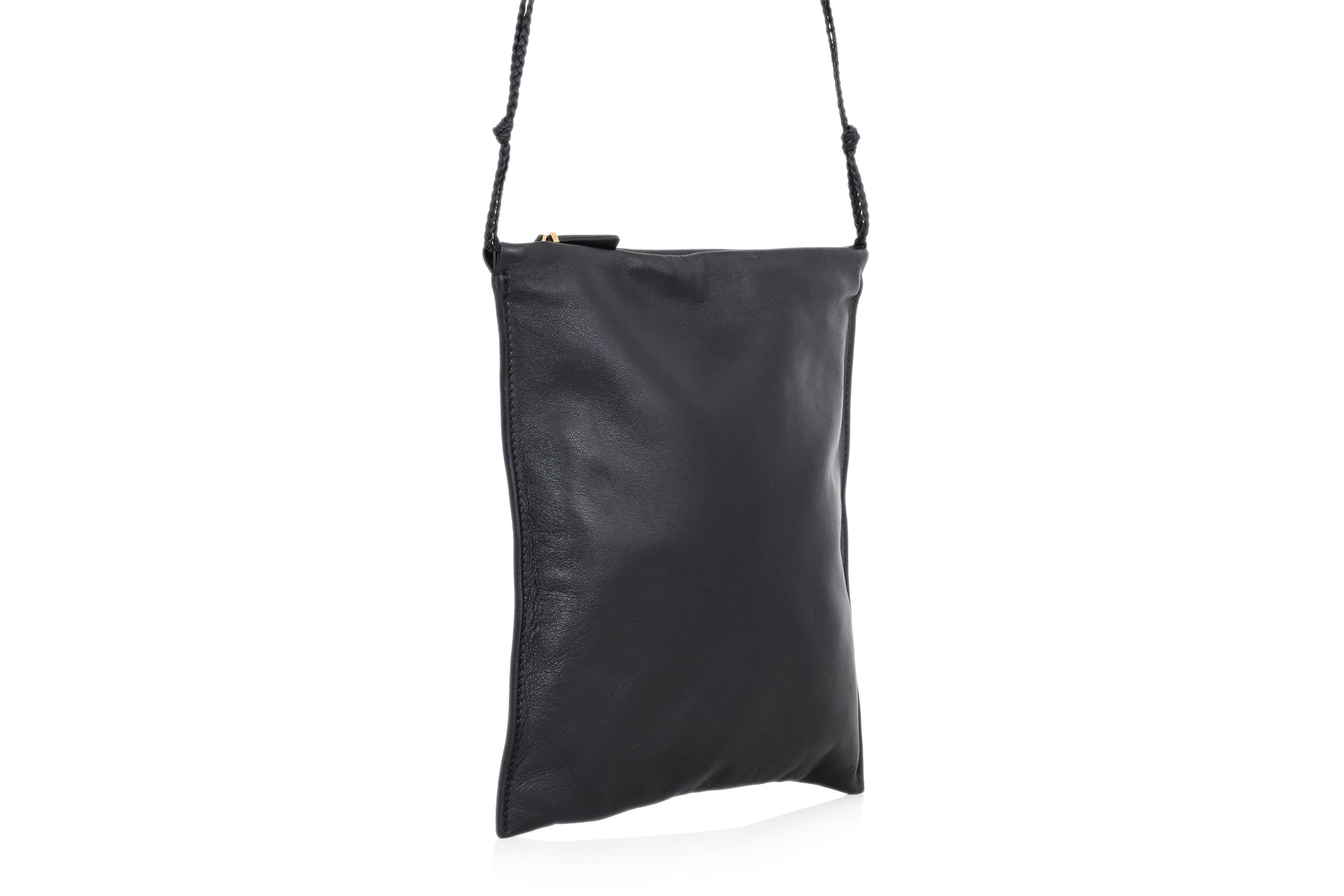 THE ROW - A BLACK NAPPA LEATHER MEDICINE POUCH