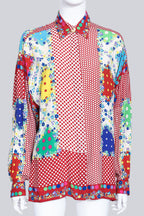 VERSUS BY GIANNI VERSACE - A MOTLEY PRINT SHIRT