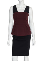 MARC JACOBS - A BLACK AND BURGUNDY DRESS