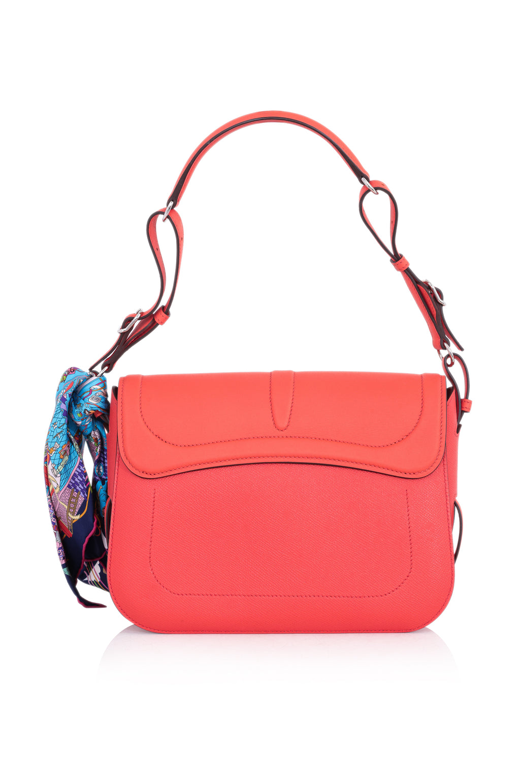 HERMÈS – AN ORANGE POPPY ‘HARNAIS’ BAG