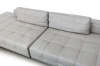 A MINOTTI CONTEMPORARY TWO PIECE LEATHER SOFA