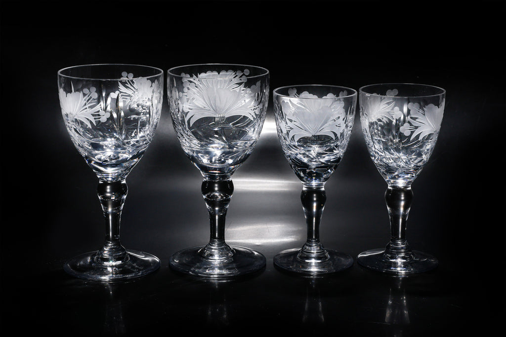 A SUITE OF ROYAL BRIERLEY CRYSTAL STEMWARE