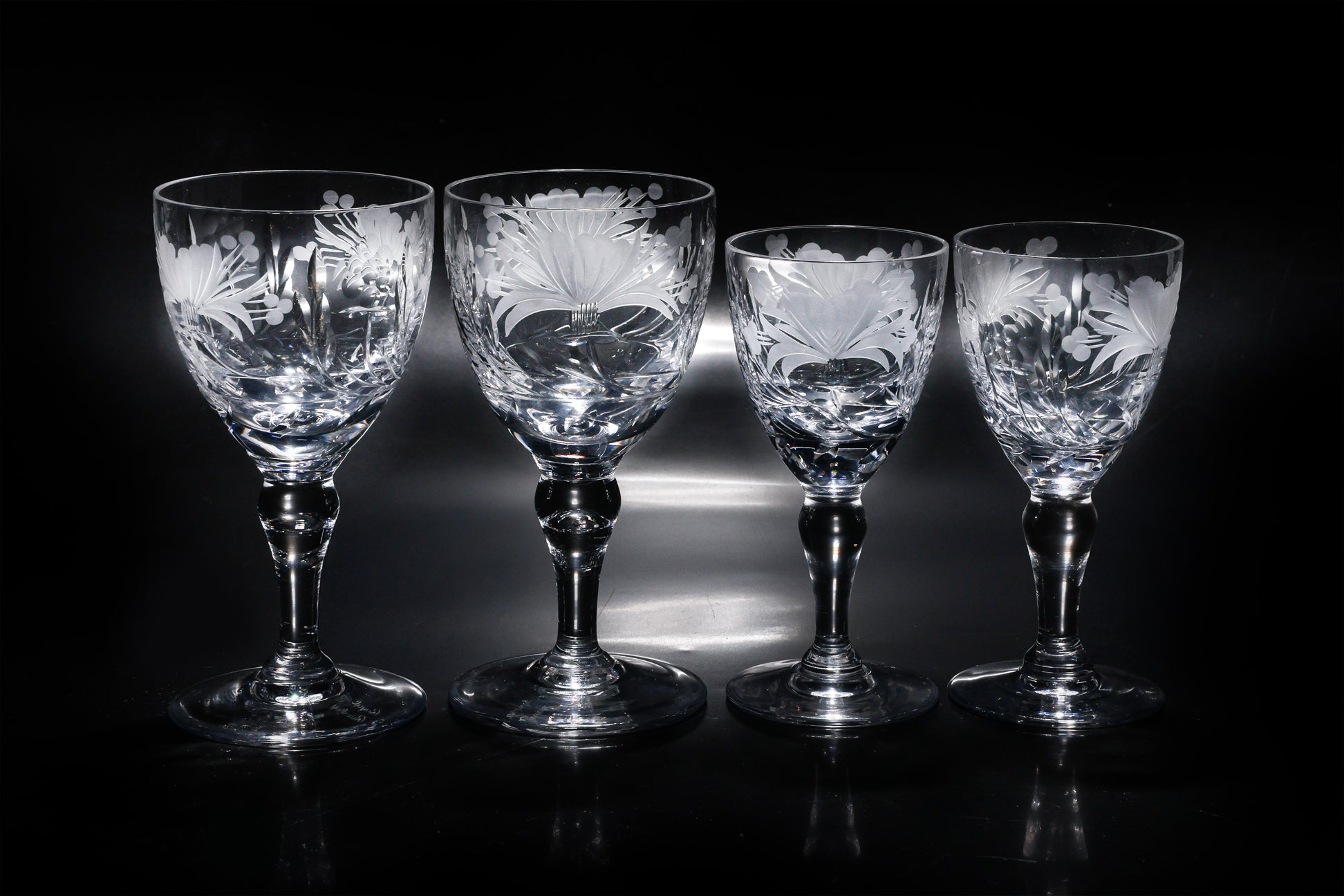A SUITE OF ROYAL BRIERLEY CRYSTAL STEMWARE