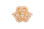A HIGH KARAT GOLD DIAMOND 'FLOWER' RING
