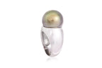 A LARGE TAHITIAN SOUTH SEA CULTURED PEARL RING