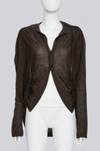 YOHJI YAMAMOTO NOIR - A DARK BROWN CARDIGAN