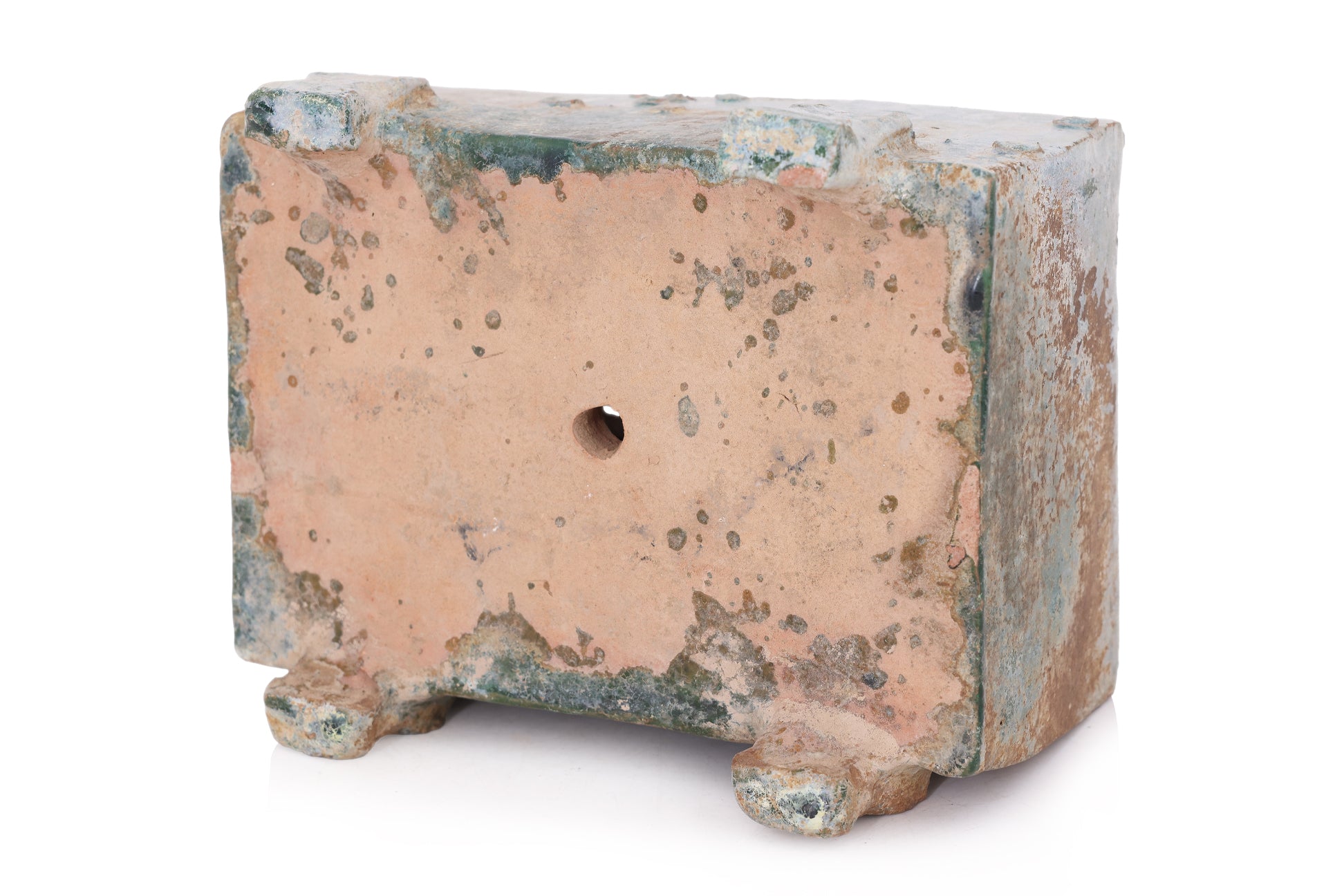 A GREEN-GLAZED MONEY BOX AND A TRIPLE-MOUTHED VESSEL
