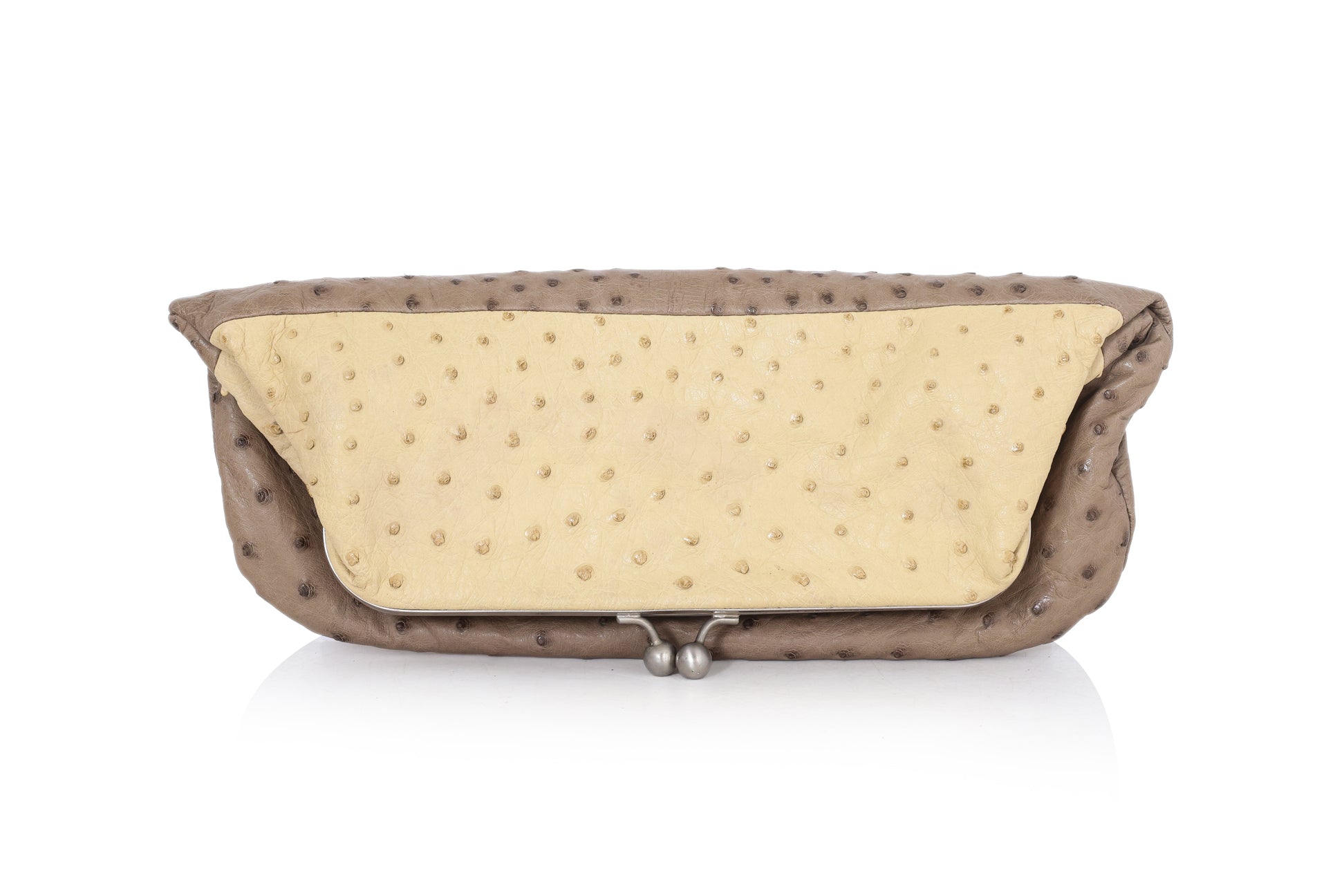 DEVI KROELL – A TWO-TONE OSTRICH CLUTCH