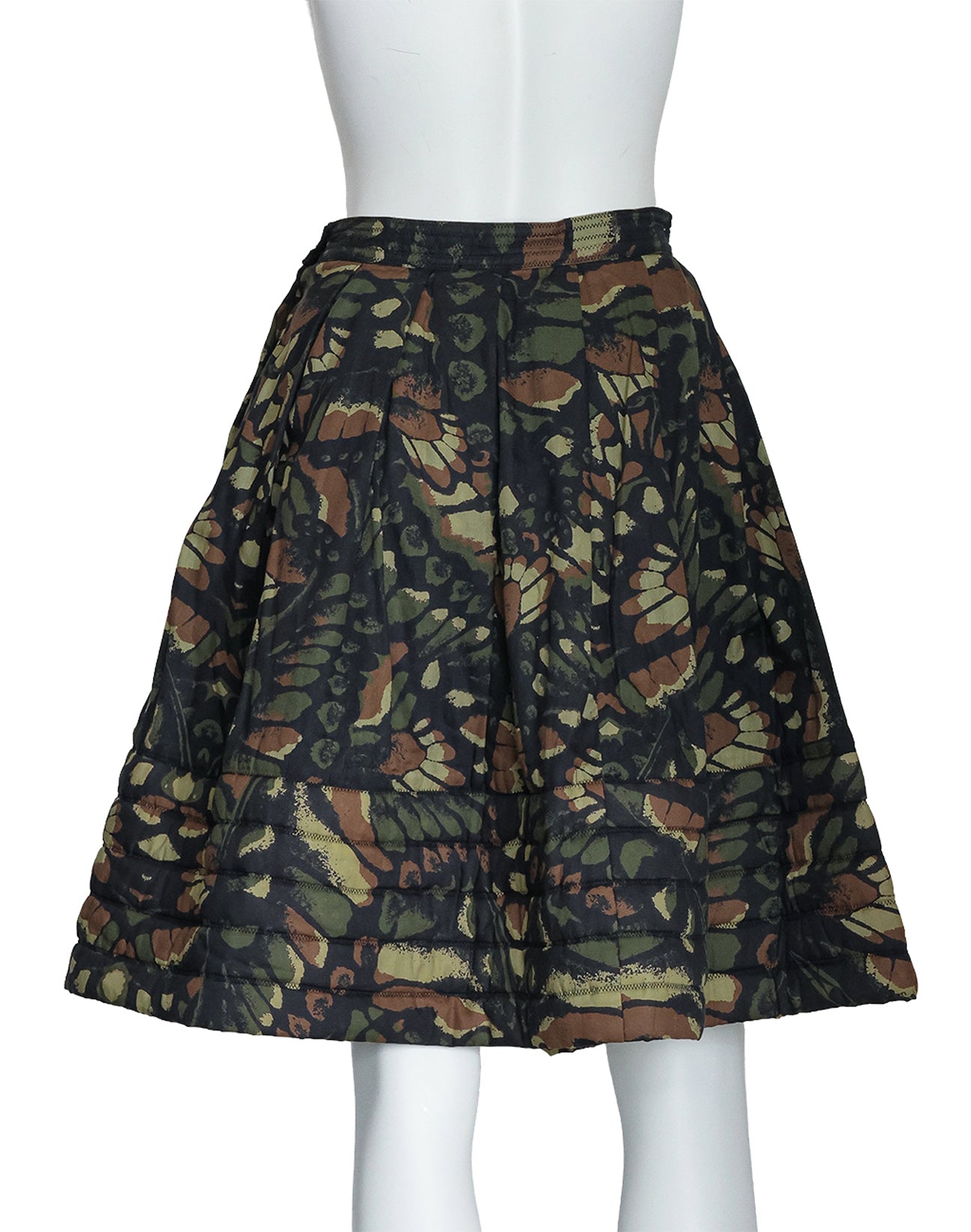 MCQ ALEXANDER MCQUEEN - A CAMOUFLAGE PRINT COTTON SKIRT