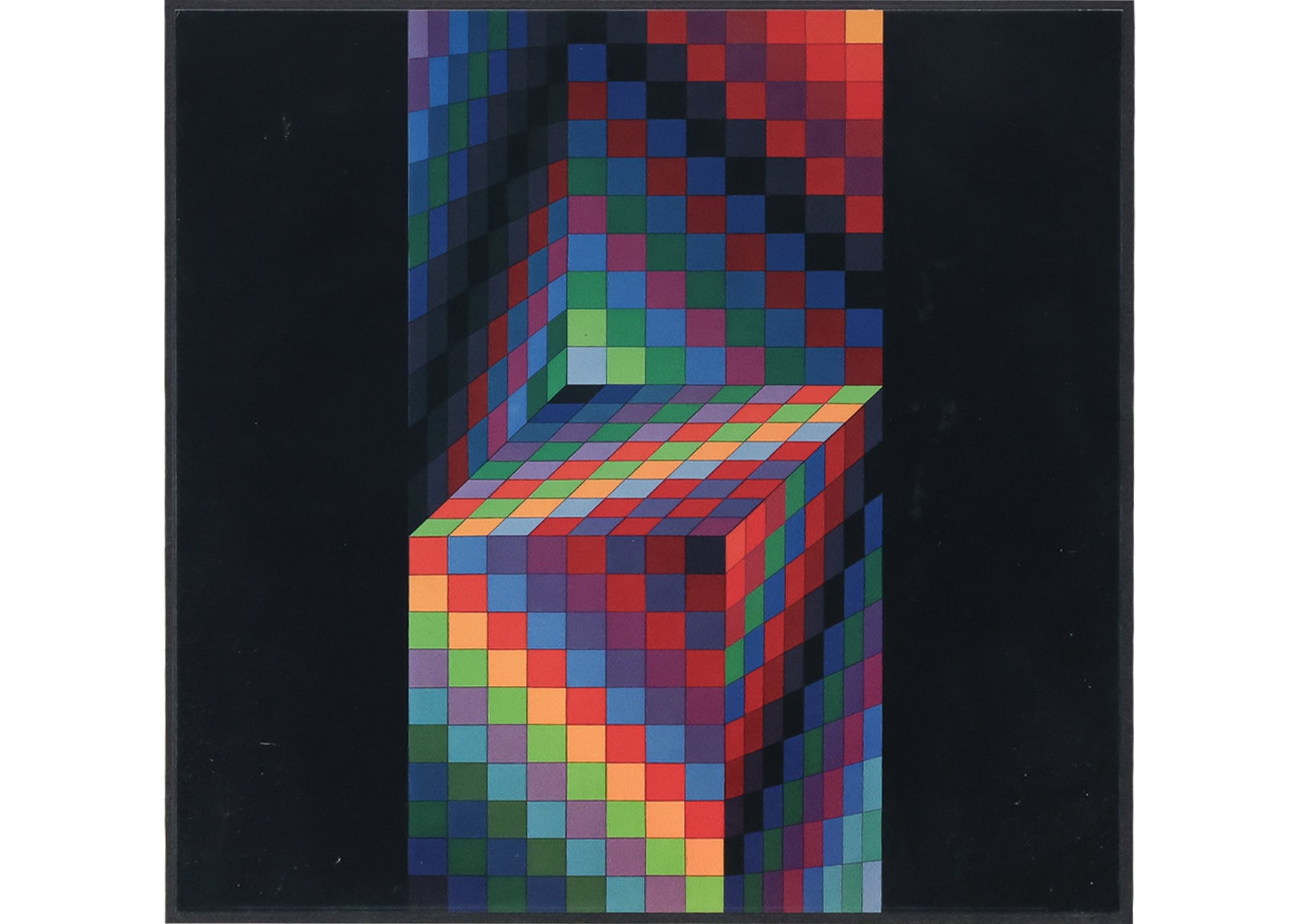 AFTER VICTOR VASARELY - AXO-77, ZETT RB (2)