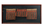 TWO SOUTHEAST ASIAN BEADWORK PANELS AND A SET OF TEXTILE PANELS