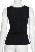 MARNI - A BLACK COTTON AND SILK PLEATED SHIRT