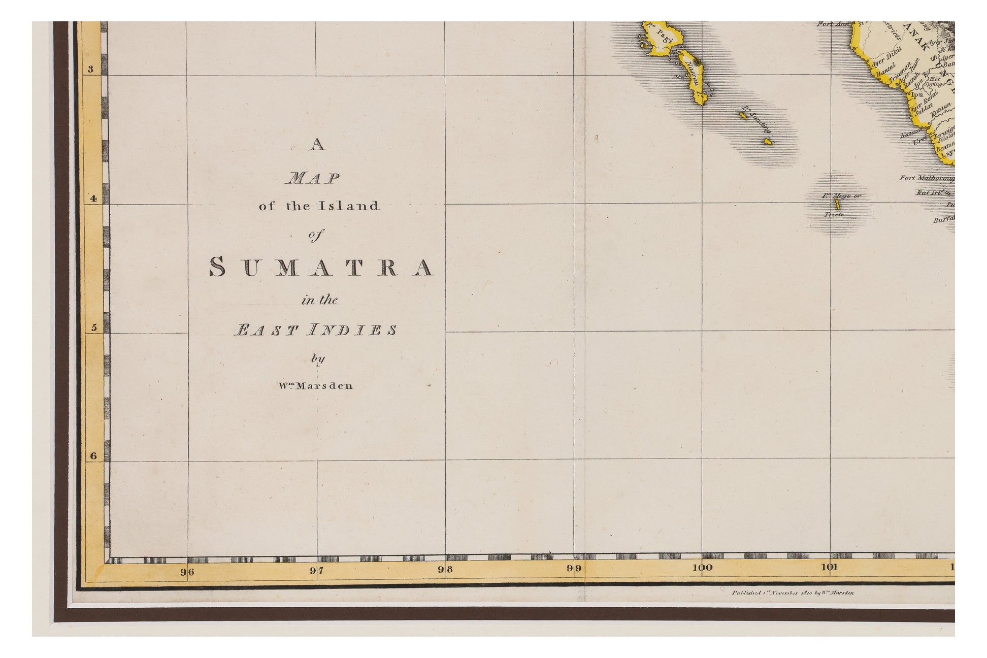 A MAP OF THE ISLAND OF SUMATRA IN THE EAST INDIES, WILLIAM MARSDEN, 1810