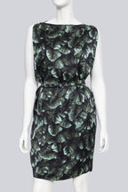 LANVIN - A TROPICAL LEAF PRINT SILK DRESS