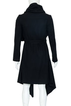 JULIUS - A BLACK WOOL AND CASHMERE COAT, 'CANON_2[PROTECTION_ISM:]' F/W COLLECTION 2009