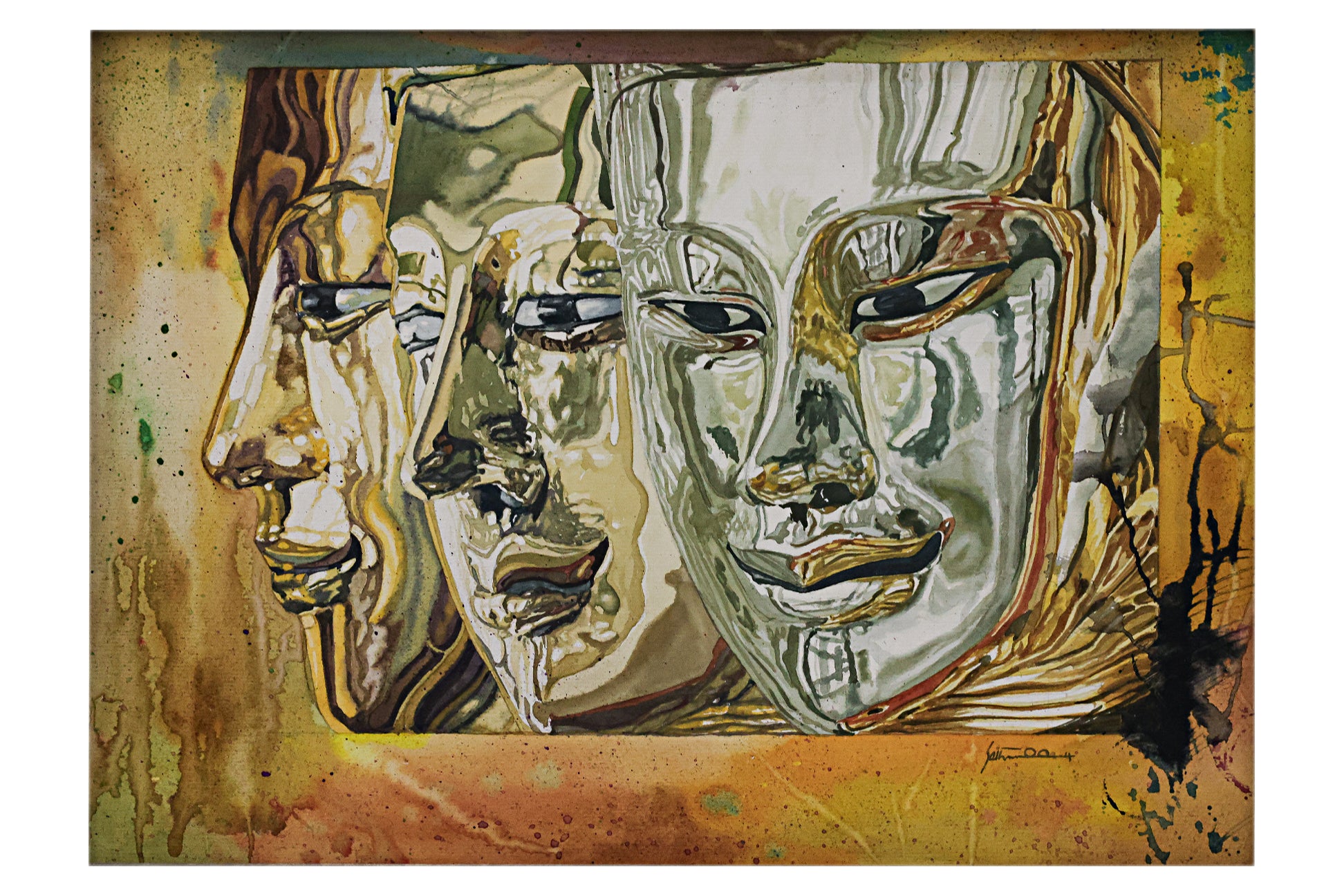 UNKNOWN ARTIST (BURMESE SCHOOL) - TWO WATERCOLOUR PAINTINGS