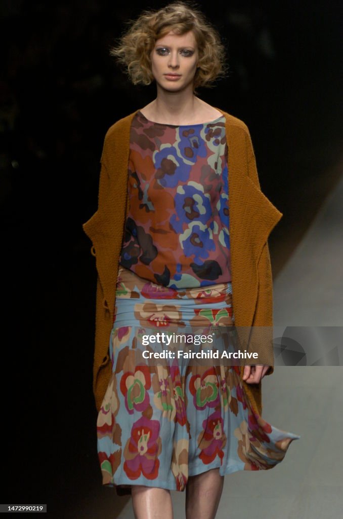 DRIES VAN NOTEN - A FLORAL PRINTED SILK ENSEMBLE