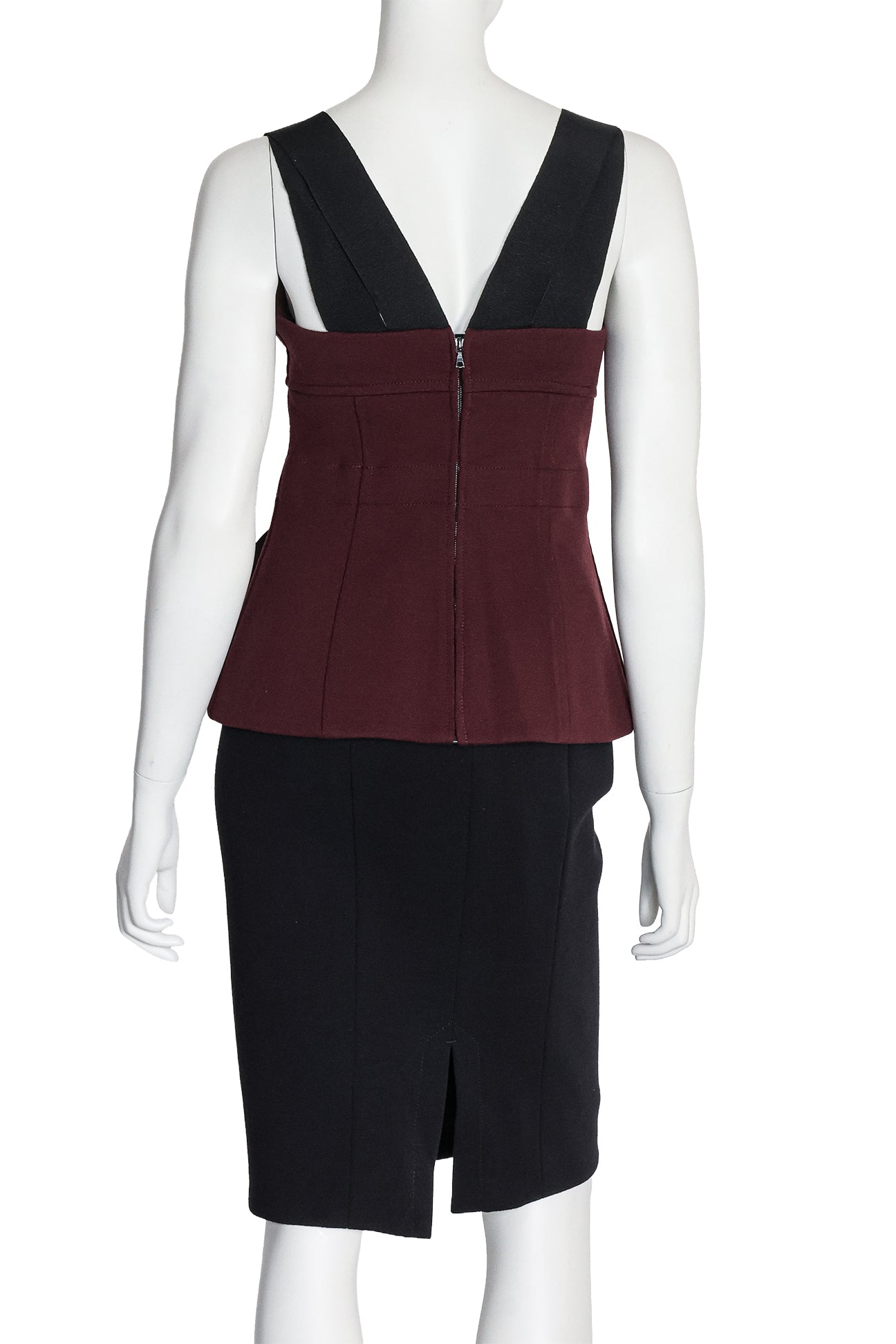MARC JACOBS - A BLACK AND BURGUNDY DRESS
