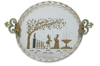 A VENETIAN MIRRORED TRAY