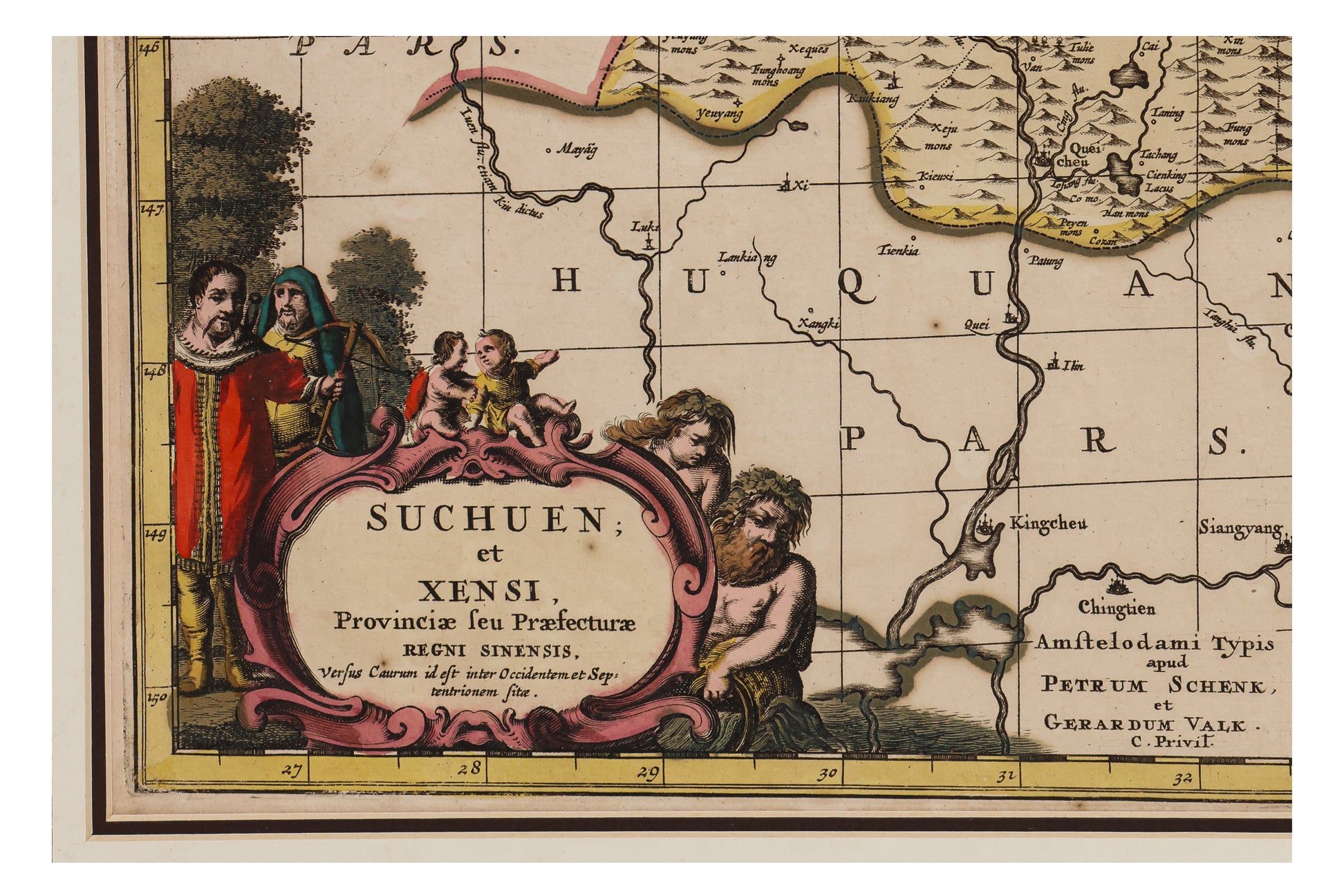SUCHUEN ET XENSI PROVINCAE SEU PRAEFECTURAE..., SCHENK & VALCK AFTER JANSSONIUS, 1686