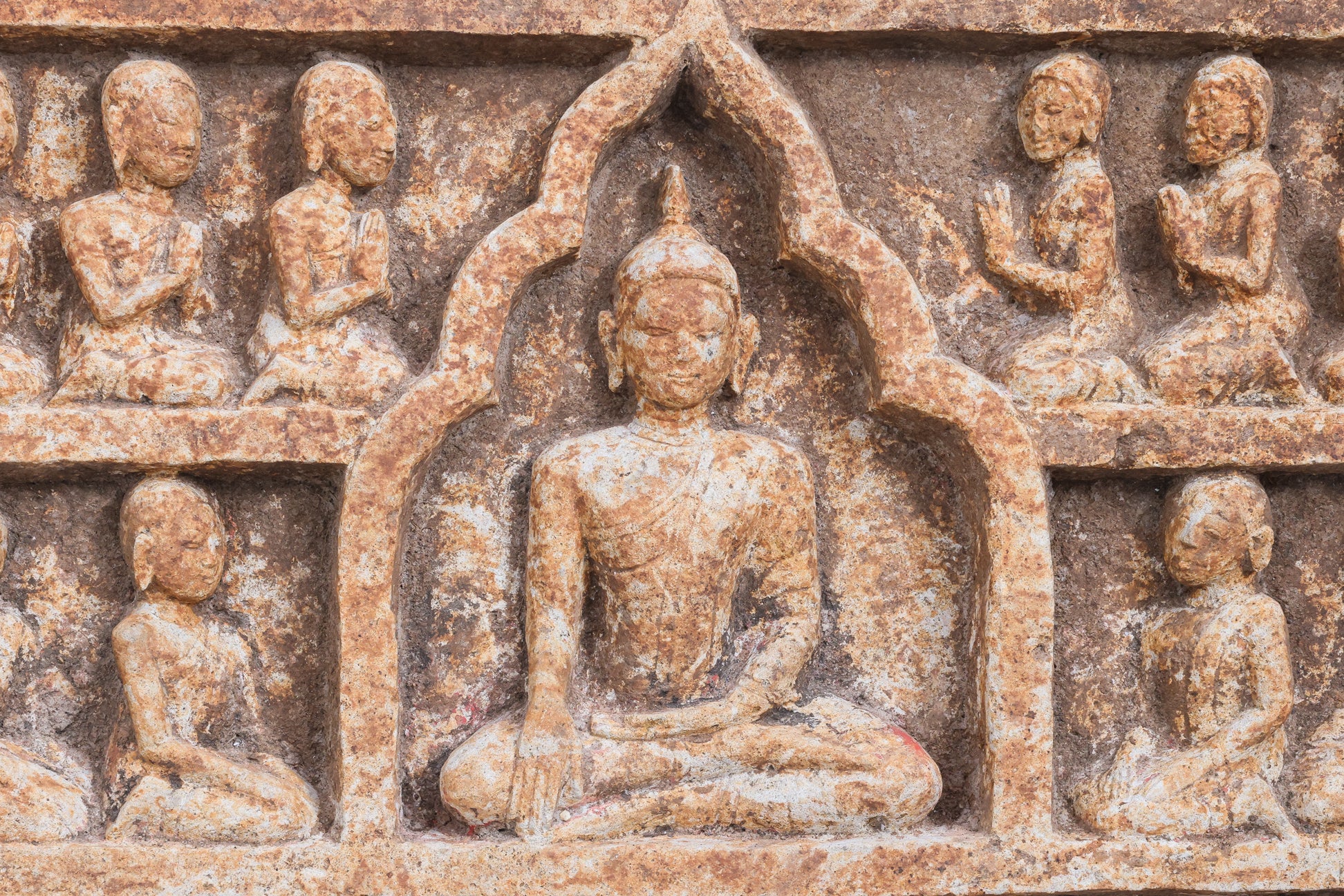 A PAIR OF SOUTHEAST ASIAN CARVED STONE PANELS