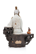A LARGE SHIWAN POTTERY FIGURE OF TAISHANG LAOJUN