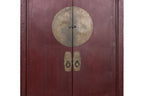 A CHINESE RED LACQUERED WOOD WEDDING CABINET