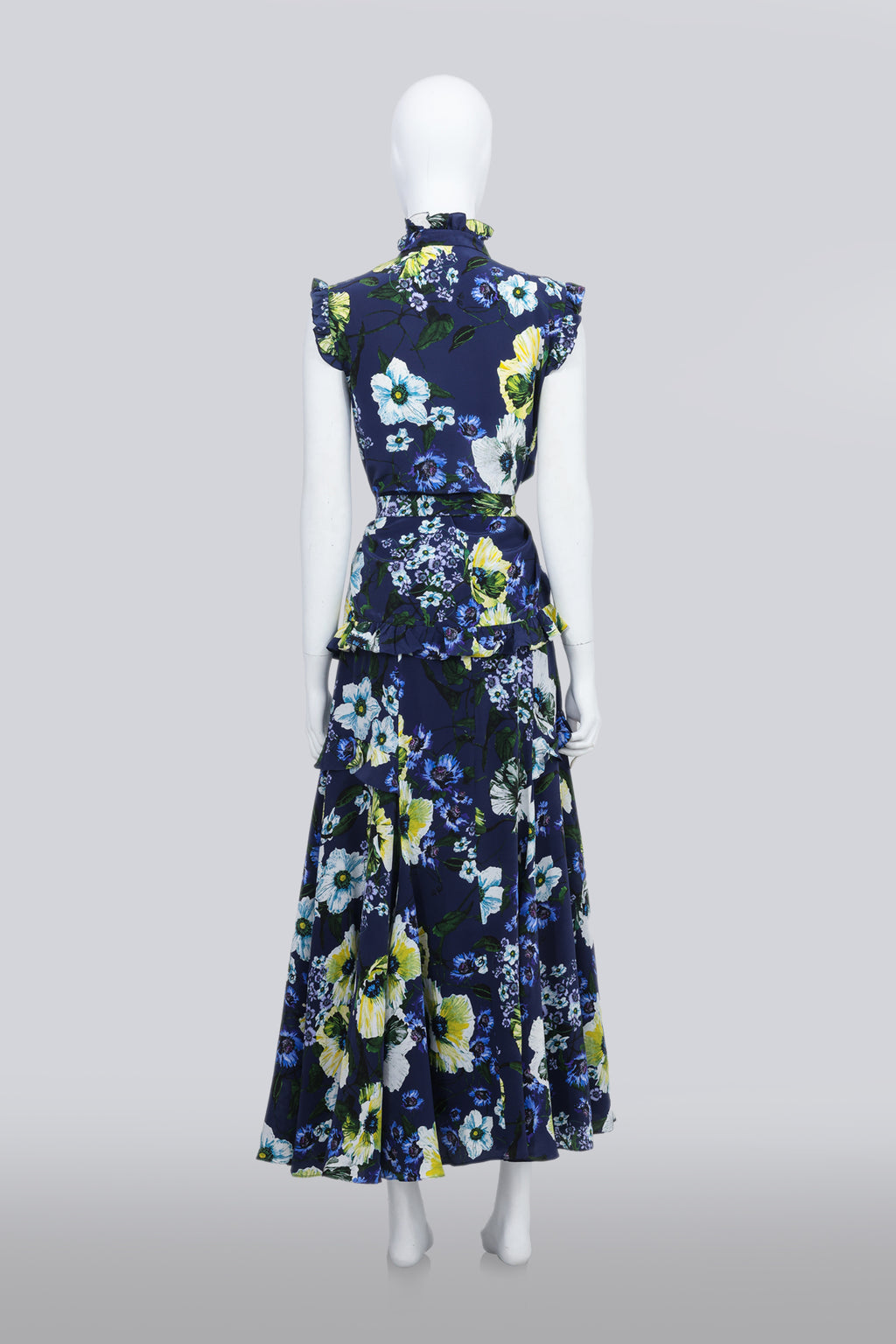 ERDEM - A SILK "MAHA" TOP AND "HARLEY" SKIRT SET