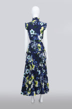 ERDEM - A SILK "MAHA" TOP AND "HARLEY" SKIRT SET