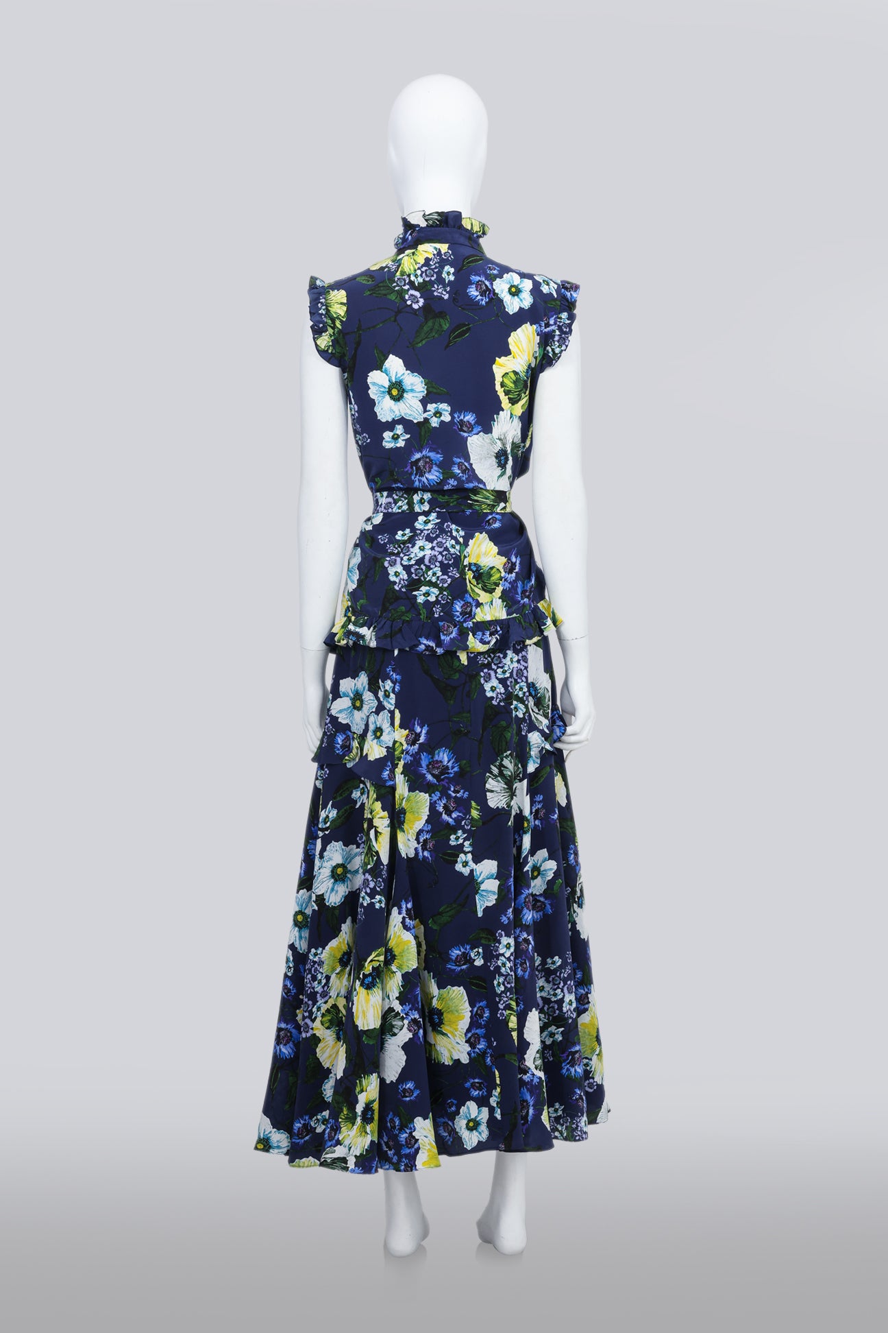 ERDEM - A SILK "MAHA" TOP AND "HARLEY" SKIRT SET