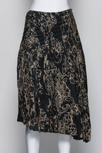 AKIRA - A BLACK AND GOLD FLORAL PRINT SKIRT