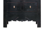 A CHINESE BLACK LACQUER WEDDING CABINET