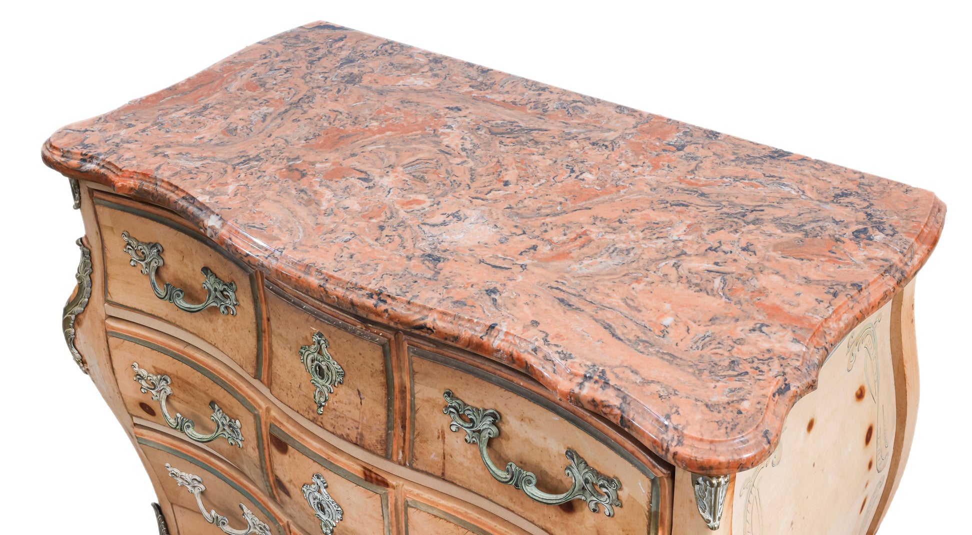 A REPRODUCTION FRENCH LOUIS XV COMMODE