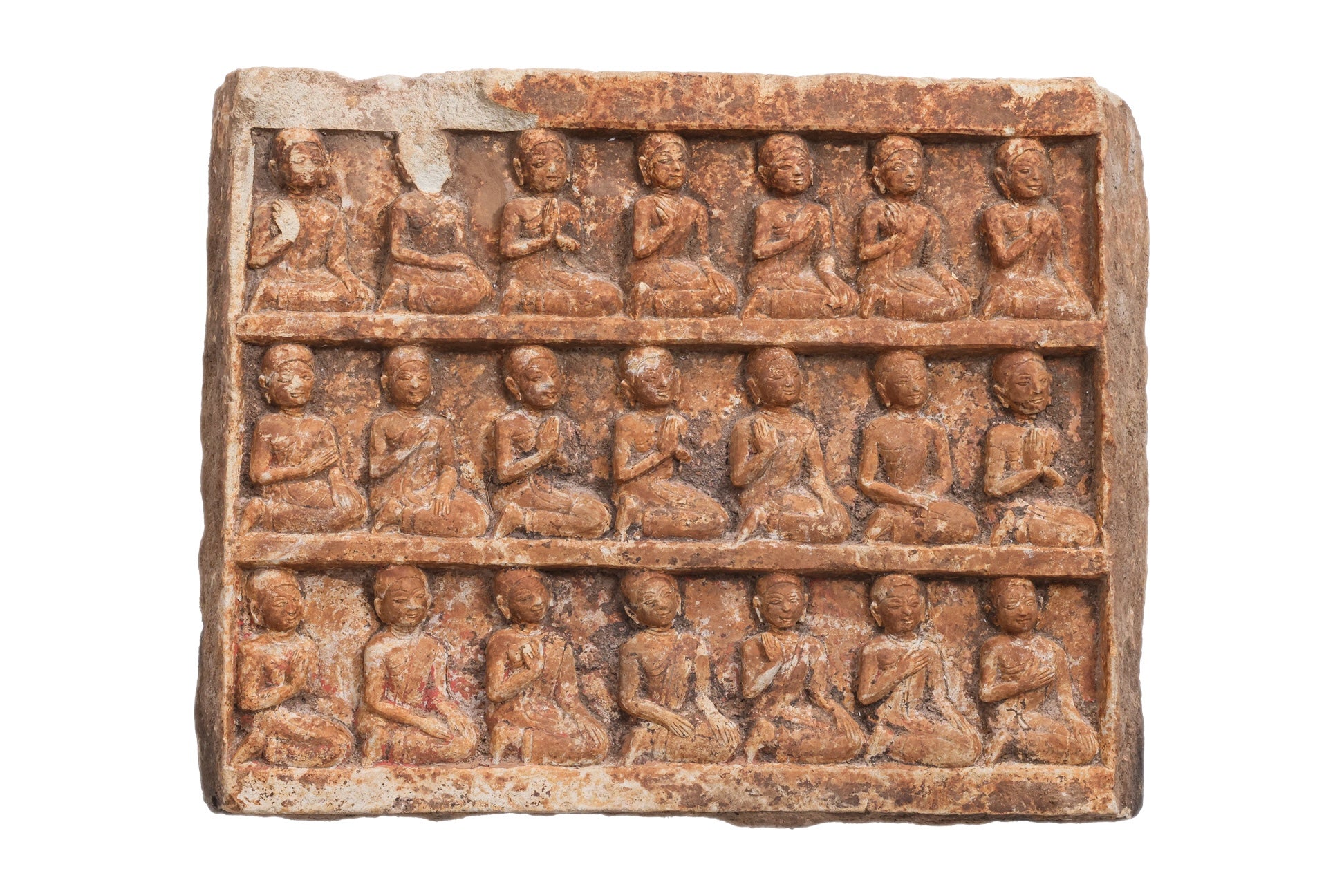 A PAIR OF SOUTHEAST ASIAN CARVED STONE PANELS