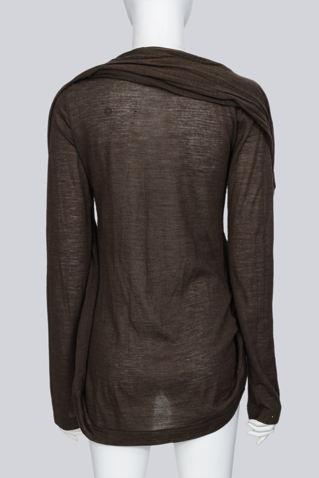 YOHJI YAMAMOTO NOIR - A DARK BROWN CARDIGAN