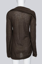 YOHJI YAMAMOTO NOIR - A DARK BROWN CARDIGAN