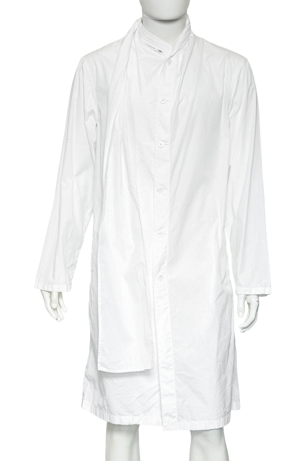YOHJI YAMAMOTO POUR HOMME - AN EXTREME OVERSIZED WHITE COTTON SHIRT