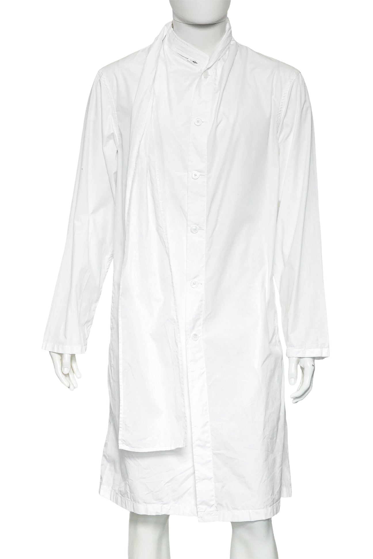 YOHJI YAMAMOTO POUR HOMME - AN EXTREME OVERSIZED WHITE COTTON SHIRT