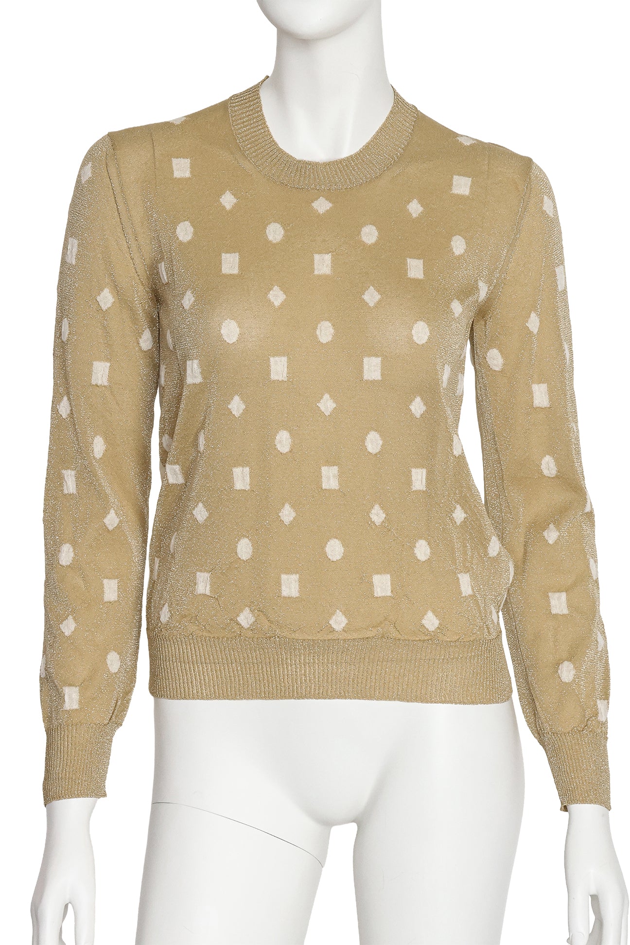 COMME DES GARÇONS TRICOT - A SHEER POLKA DOT SWEATER WITH BUTTON UP BACK, 2013