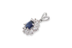 A SAPPHIRE AND DIAMOND PENDANT