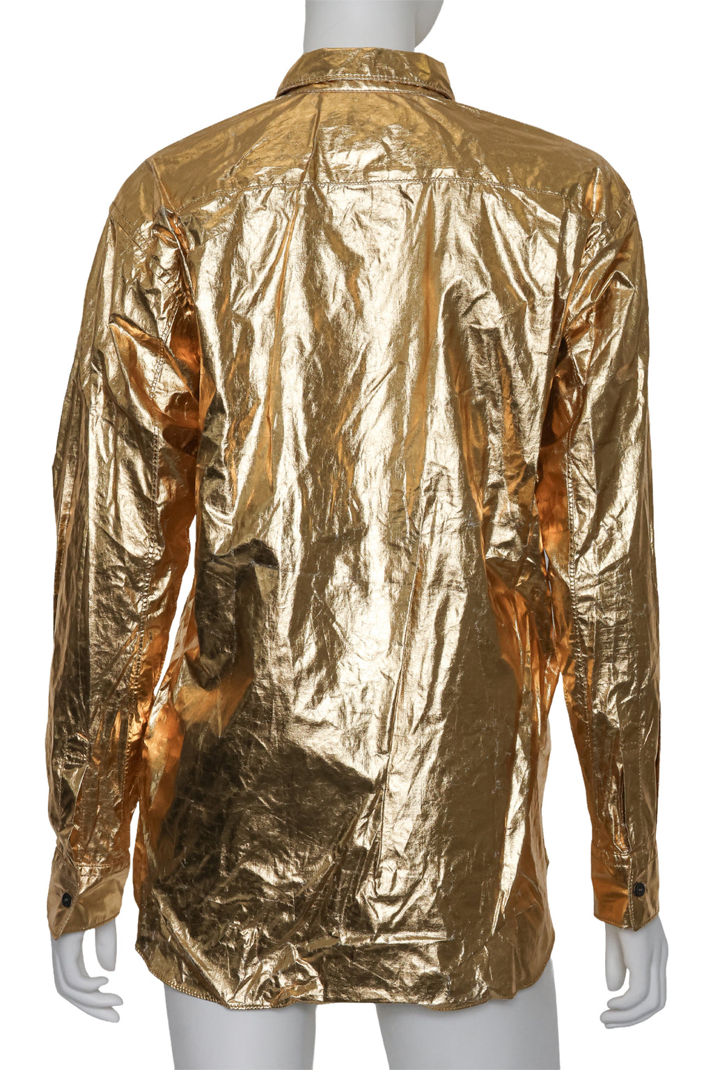 COMME DES GARÇONS SHIRT - A METALLIC GOLD LONG SLEEVE SHIRT
