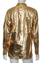 COMME DES GARÇONS SHIRT - A METALLIC GOLD LONG SLEEVE SHIRT